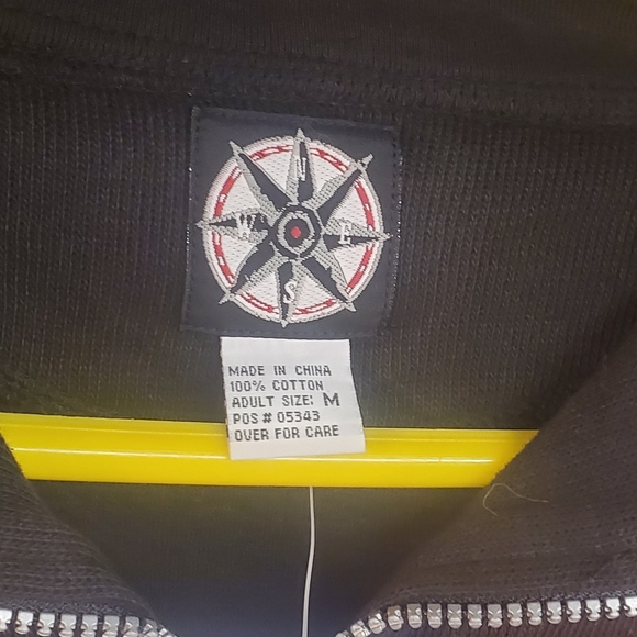 Marlboro Unlimited Gear Mens Black Red 1/3 Zip Collared Pullover Jacket Size M - Picture 4 of 8